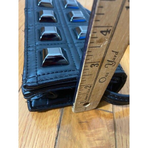 ZARA Small Studded Quilted Black Faux Leather Flap Crossbody Bag - Picture 10 of 10